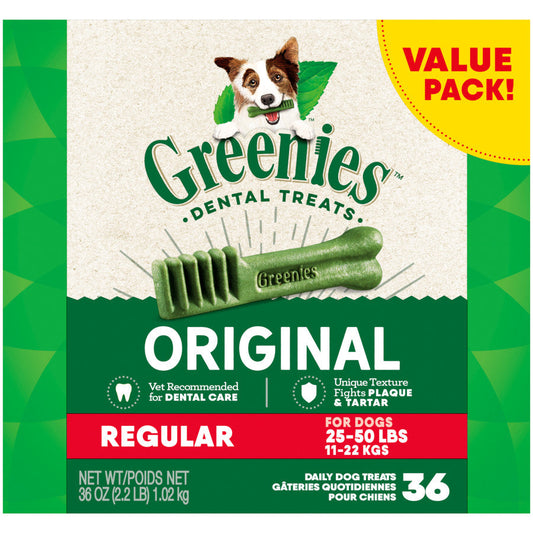 Greenies Dog Dental Treats Regular Original 1ea/36 oz, 36 ct