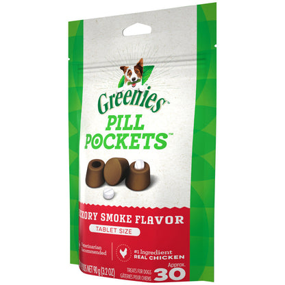 Greenies Pill Pockets for Tablets Hickory Smoke 1ea/30 ct, 3.2 oz