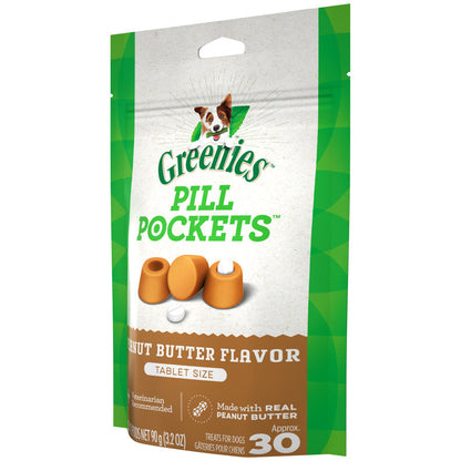 Greenies Pill Pockets for Tablets Peanut Butter 1ea/30 ct, 3.2 oz