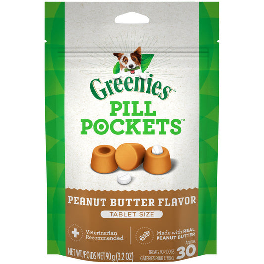 Greenies Pill Pockets for Tablets Peanut Butter 1ea/30 ct, 3.2 oz