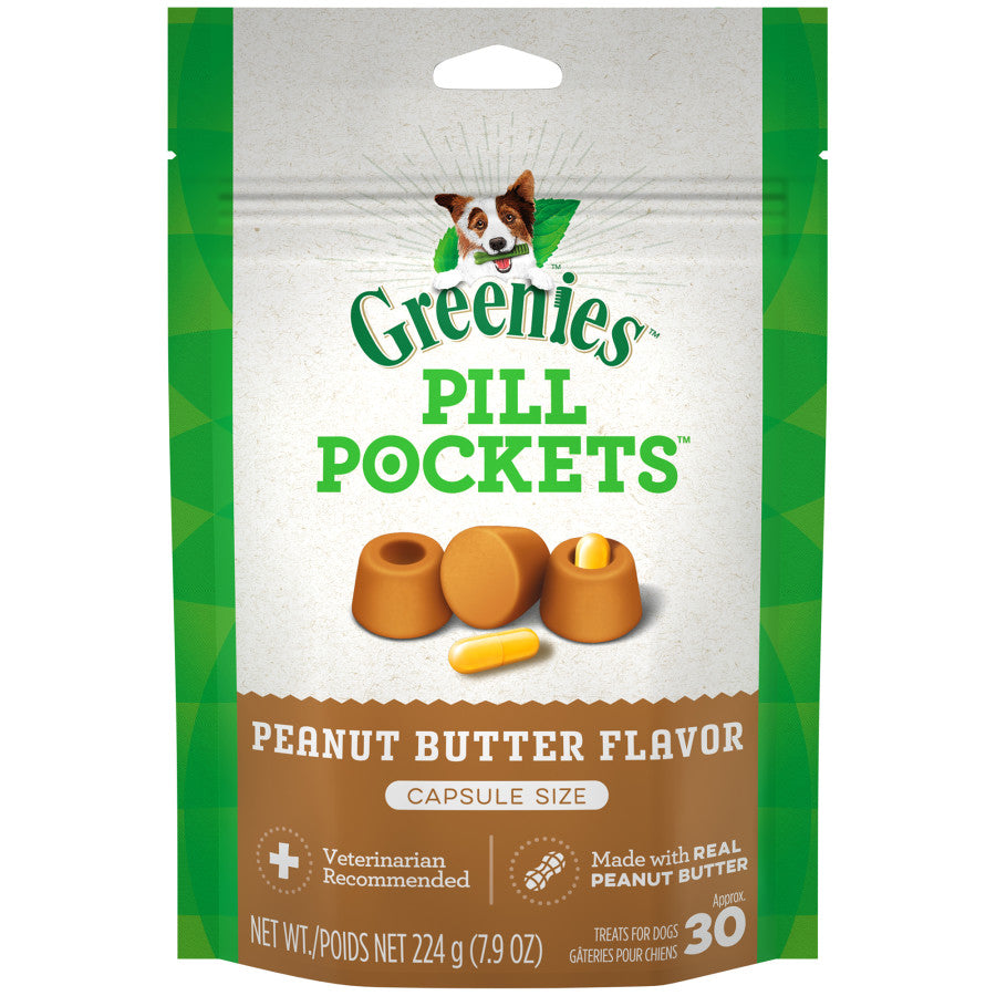 Greenies Pill Pockets for Capsules Peanut Butter 1ea/30 ct, 7.9 oz