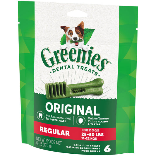 Greenies Dog Dental Treats Regular Original 1ea/6 oz, 6 ct