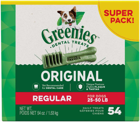 Greenies Dog Dental Treats Regular Original 1ea/54 oz, 54 ct