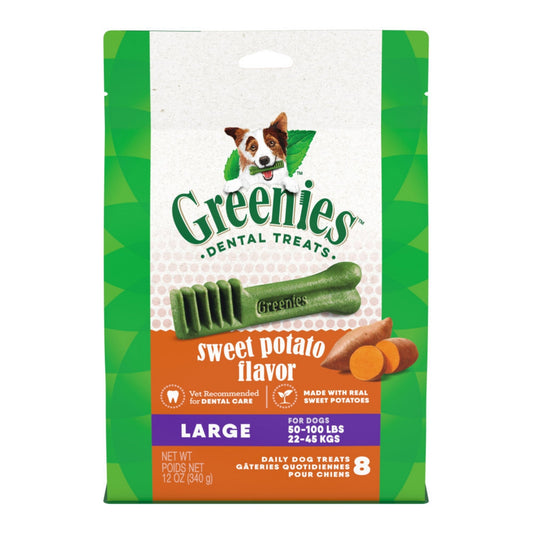 Greenies Dog Dental Treats Large Sweet Potato 1ea/12 oz, 8 ct