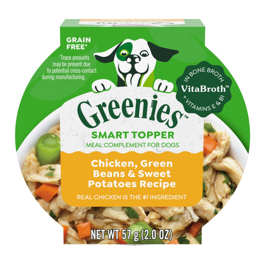 Greenies Smart Topper Grain-Free Meal Compliment for Dogs Chicken, Green Beans & Sweet Potato, 10ea/2oz. (Case of 10)