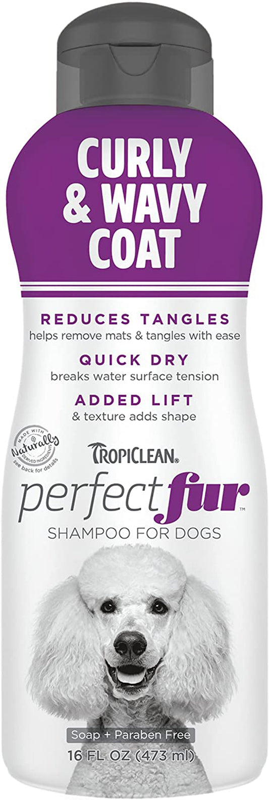 TropiClean PerfectFur Curly & Wavy Coat Shampoo for Dogs 1ea/16 oz