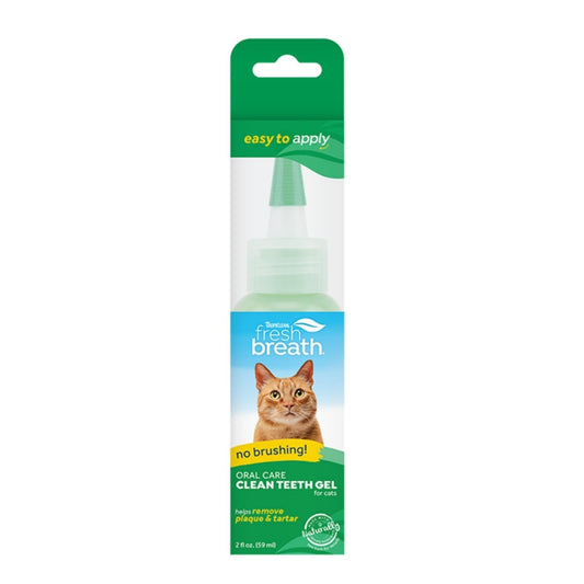 TropiClean Fresh Breath Clean Teeth Oral Care Gel For Cats 1ea/2 Fl. oz