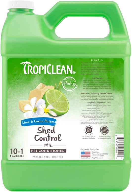 TropiClean Lime & Cocoa Butter Shed Control Conditioner for Pets 1ea/1 gal