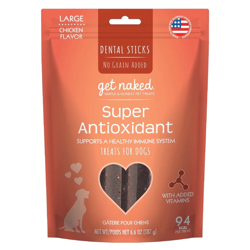 Get Naked Super Antioxidant Grain-Free Dental Stick Dog Treats Chicken 1ea/6.6 oz, LG