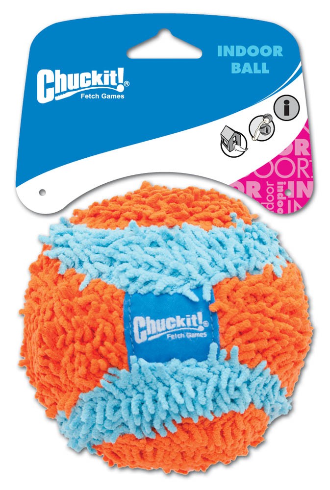 Chuckit! Indoor Ball Dog Toy Blue/Orange 1ea/MD