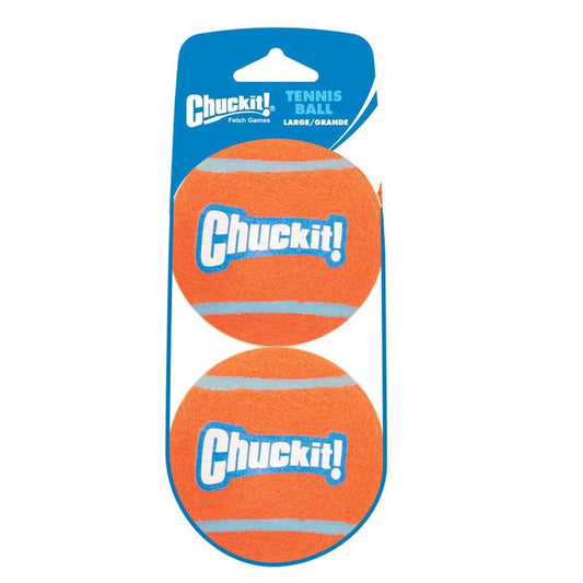 Chuckit! Tennis Ball Dog Toy Shrink Sleeve Orange/Orange 1ea/LG, 2 pk