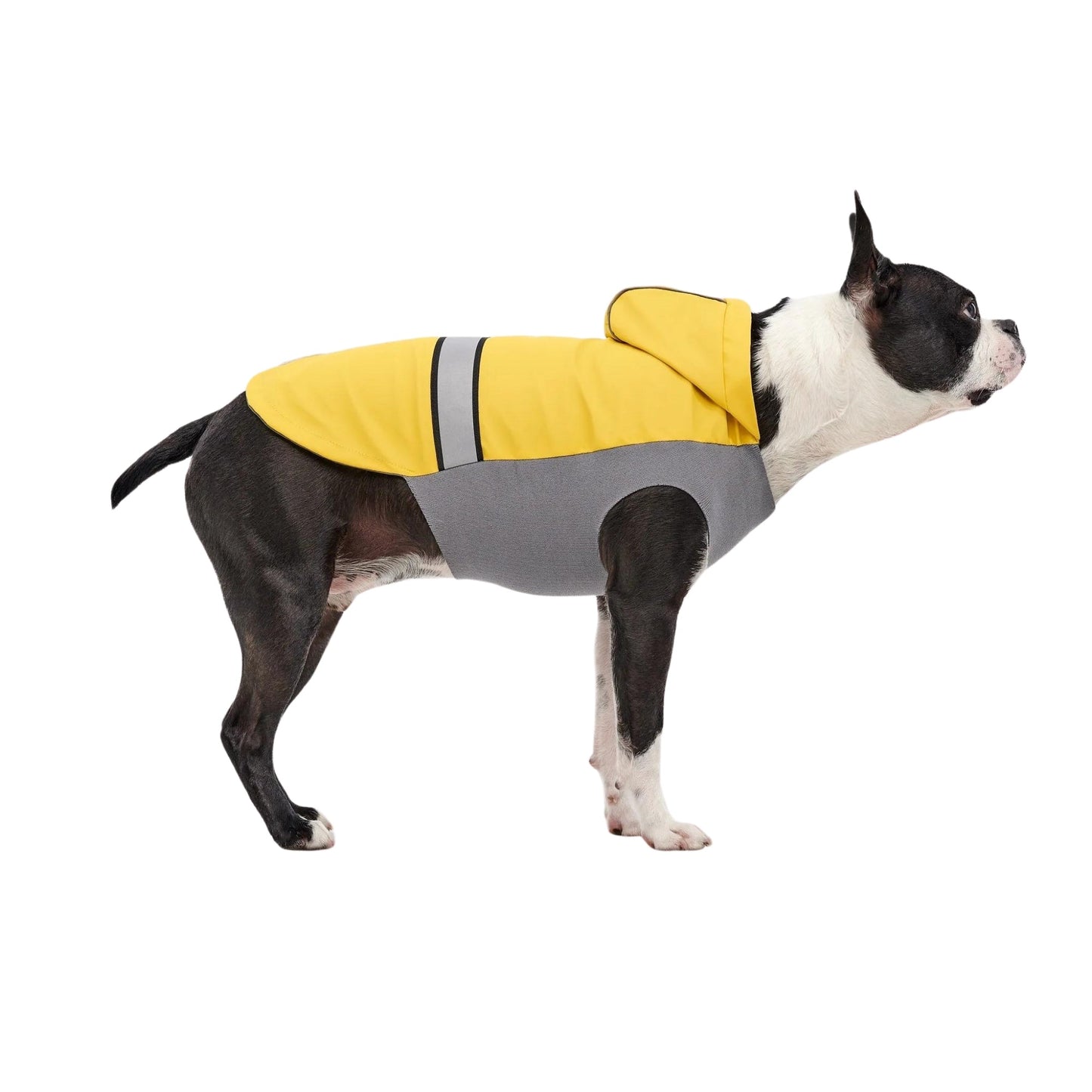 Goo-Eez Reflective Hooded Raincoat Yellow/Gray Medium