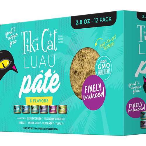 Tiki Pet Cat Luau Pate 2.8oz. Variety Pack (Case of 12)