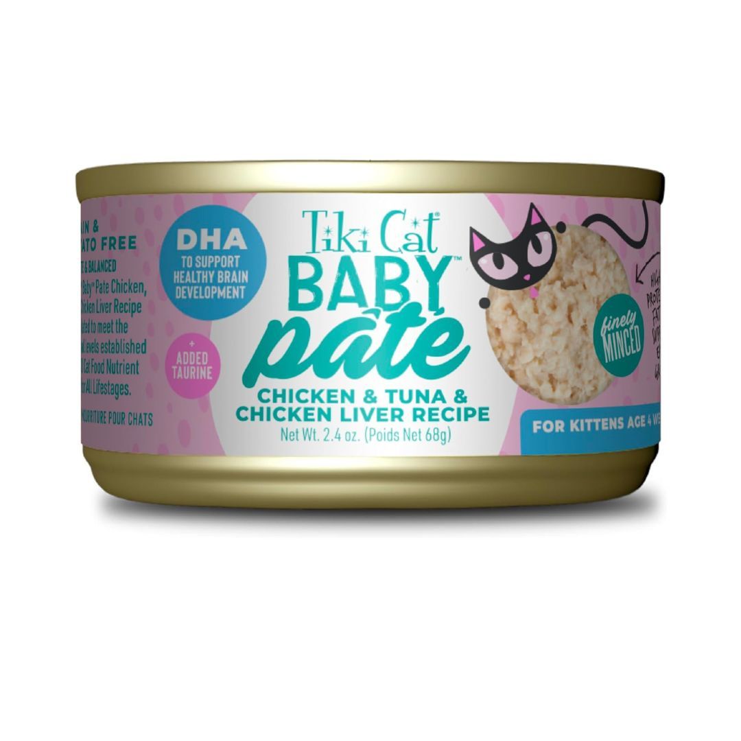 Tiki Pet Cat Pate Kitten Chicken Tuna 2.4Oz (12 per unit)