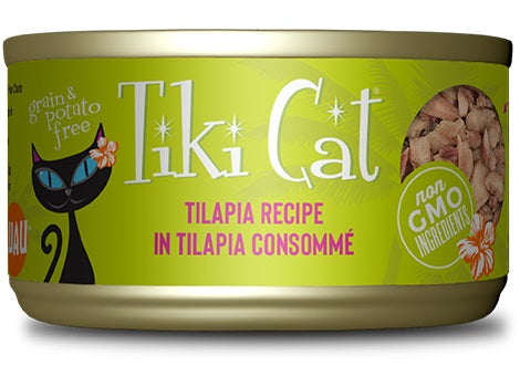 Tiki Pet Cat  Kapi'olani Luau Tilapia 2.8oz. (Case of 12)