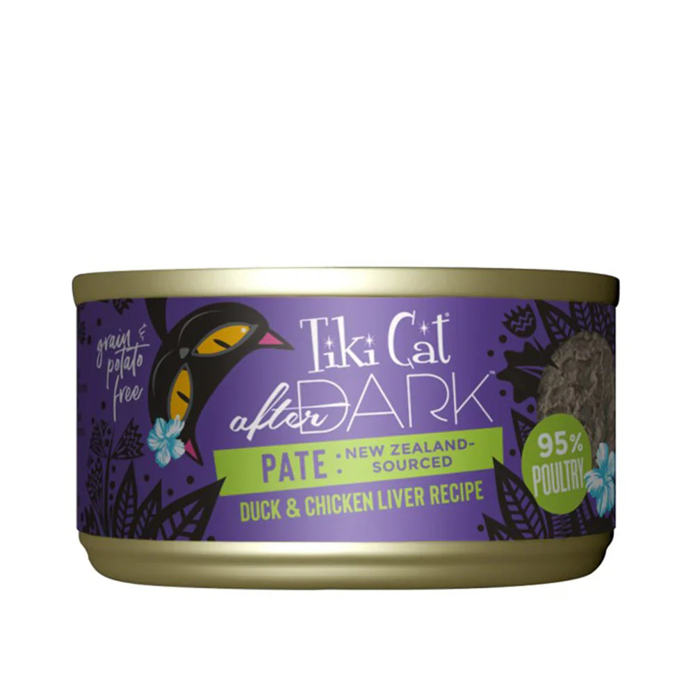 Tiki Pets Cat After Dark Duck & Chicken Liver Pate 3oz. (Case of 12)