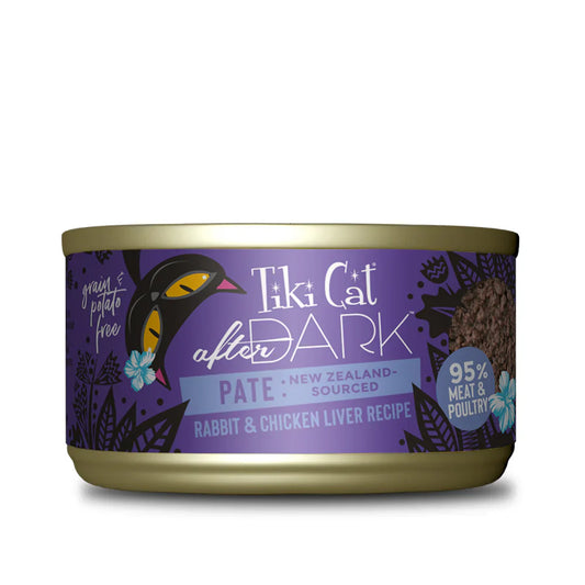 Tiki Pets Cat After Dark Rabbit & Chicken Liver Pate 3oz. (Case of 12)