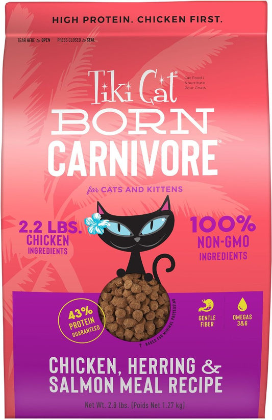 Tiki Pet Cat Carnivore Grain Free Chicken and Herring 2.8lbs.