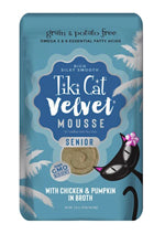 Tiki Pets Cat Senior Mousse with Chicken and Pumpkin in Broth 2.8oz. (Case of 12)