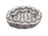 SnooZZy Zig Zag Shearling Round Bed Gray 1ea/21 in, One Size