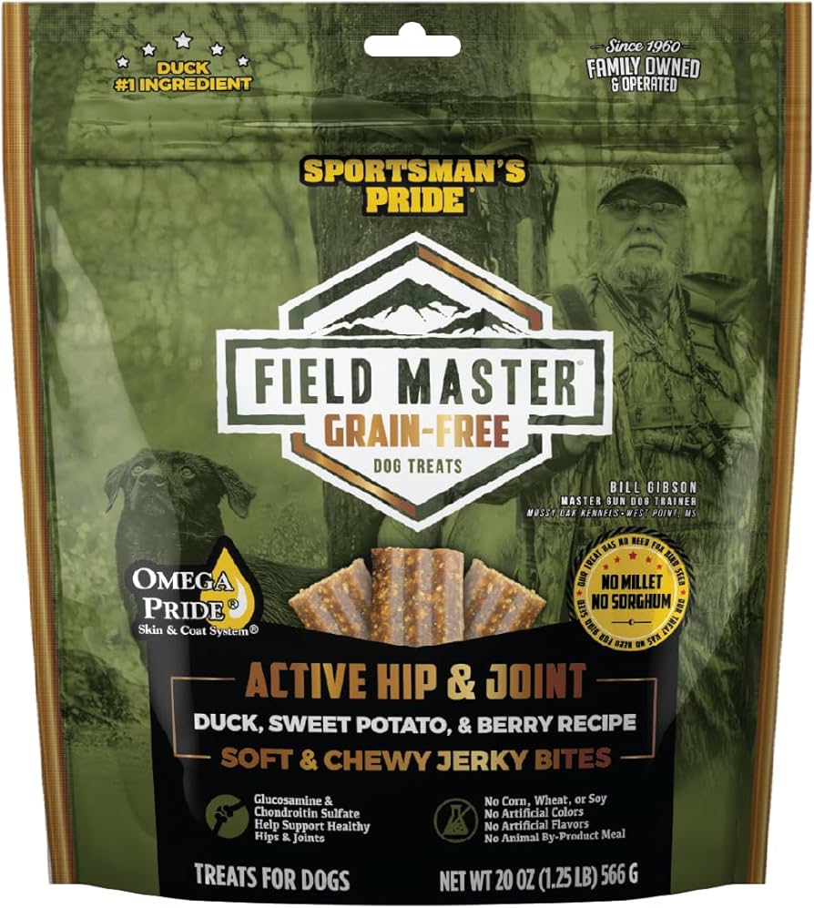 Field Master Active Hip & Joint Grainfree  Dog Treats Duck/Sweet Potato/Berry 20oz.