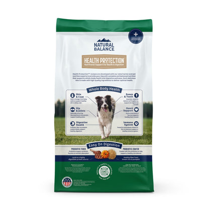 Natural Balance Pet Foods Health Protection Dry Dog Food Lamb, Rice  Pumpkin, 1ea/4 lb