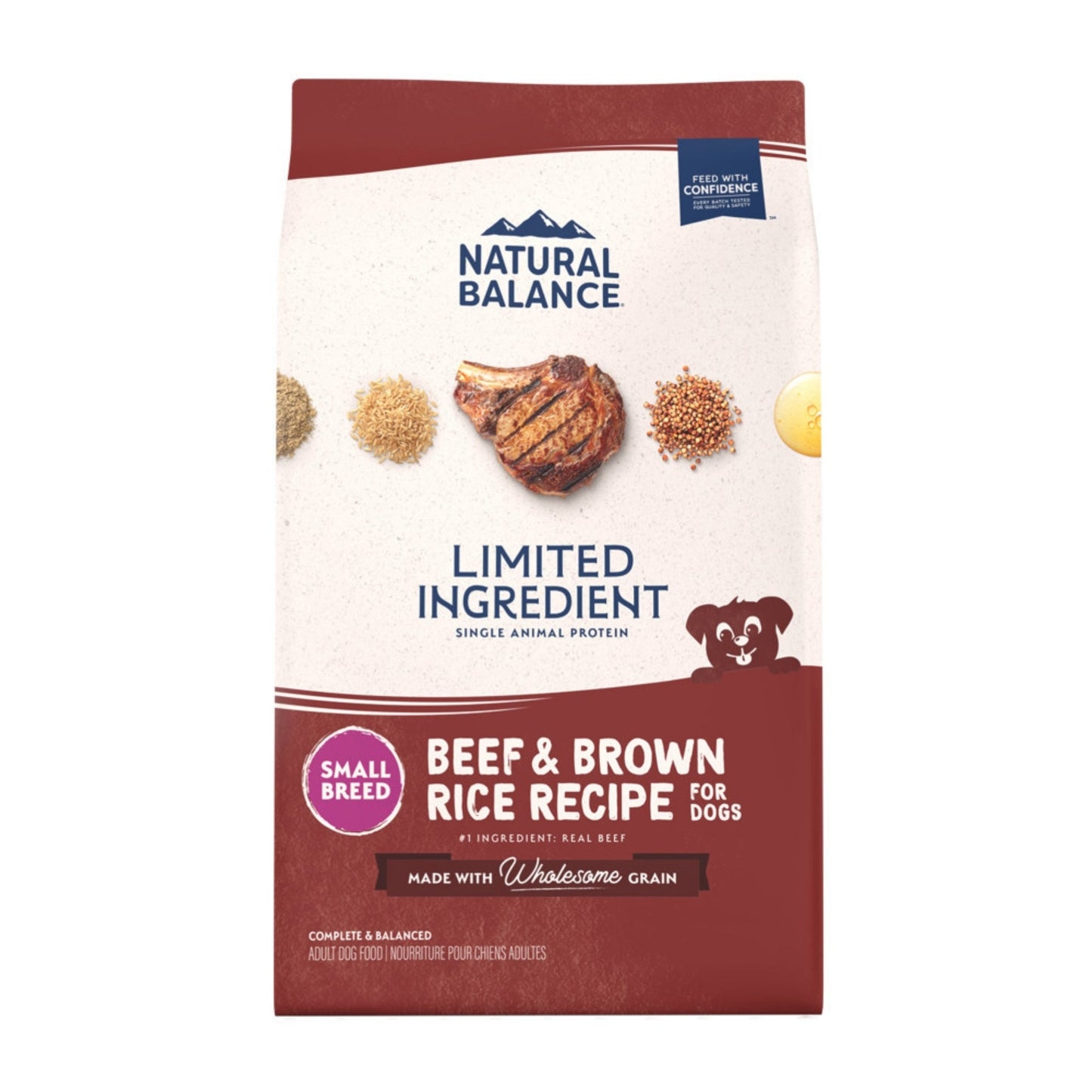 Natural Balance Pet Foods L.I.D. Small Breed Bites Dry Dog Food Beef & Brown Rice 1ea/4 lb