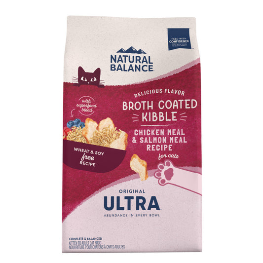 Natural Balance Pet Foods Ultra Broth Coated Dry Cat Food Chicken & Salmon, 1ea/6 lb