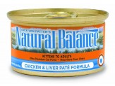 Natural Balance Pet Foods Ultra Premium Wet Cat Food Chicken & Liver Pate 24ea/5.5 oz