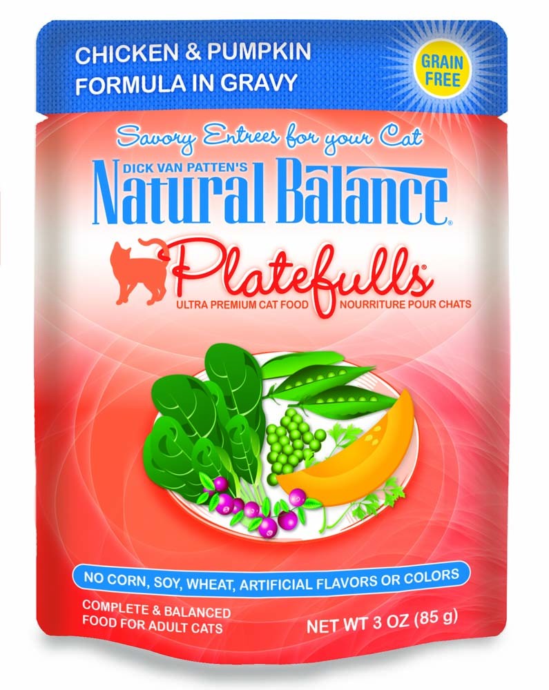 Natural Balance Pet Foods Ultra Platefulls Morsels in Gravy Wet Cat Food Chicken & Pumpkin in Gravy 24ea/3 oz