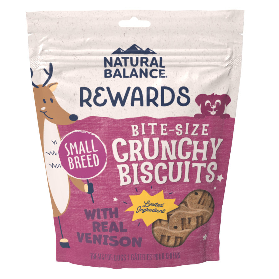 Natural Balance Pet Foods Rewards Crunchy Biscuits Small Breed Dog Treats Venison & Sweet Potato 1ea/14 oz