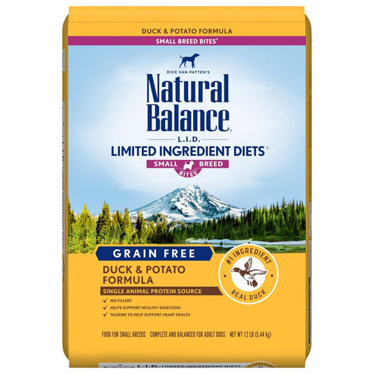 Natural Balance Pet Foods L.I.D. Small Breed Bites Dry Dog Food Duck & Potato 1ea/12 lb