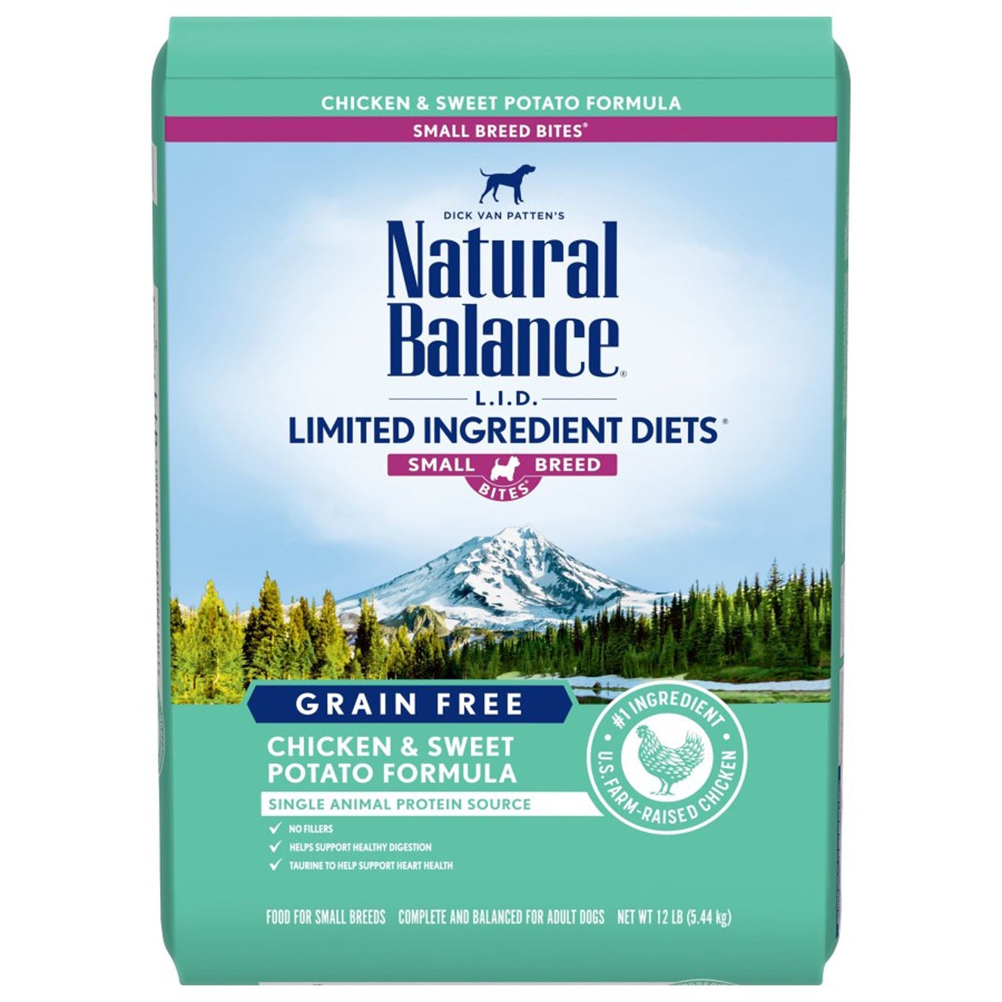 Natural Balance Pet Foods L.I.D. Small Breed Bites Dry Dog Food Chicken & Sweet Potato 1ea/12 lb