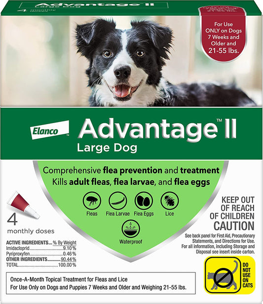 Advantage Ii Dog Large Red 4-Pack (3packs)