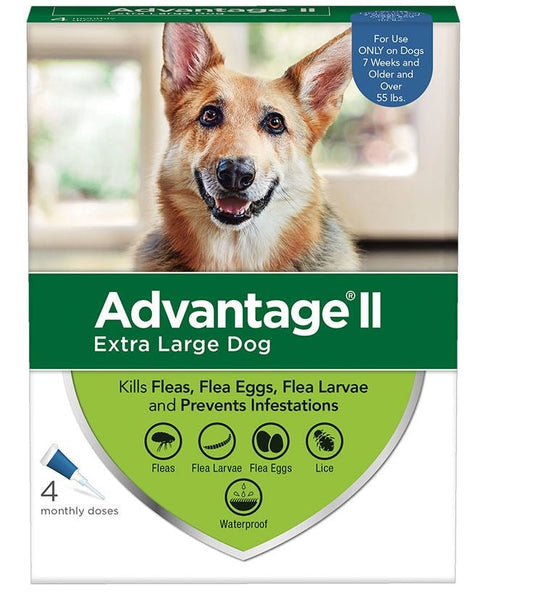 Advantage Ii Dog Extra Large Blue 4-Pack (3packs)