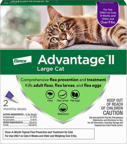 Advantage II Cat Large Purple 2-Pack (3packs)