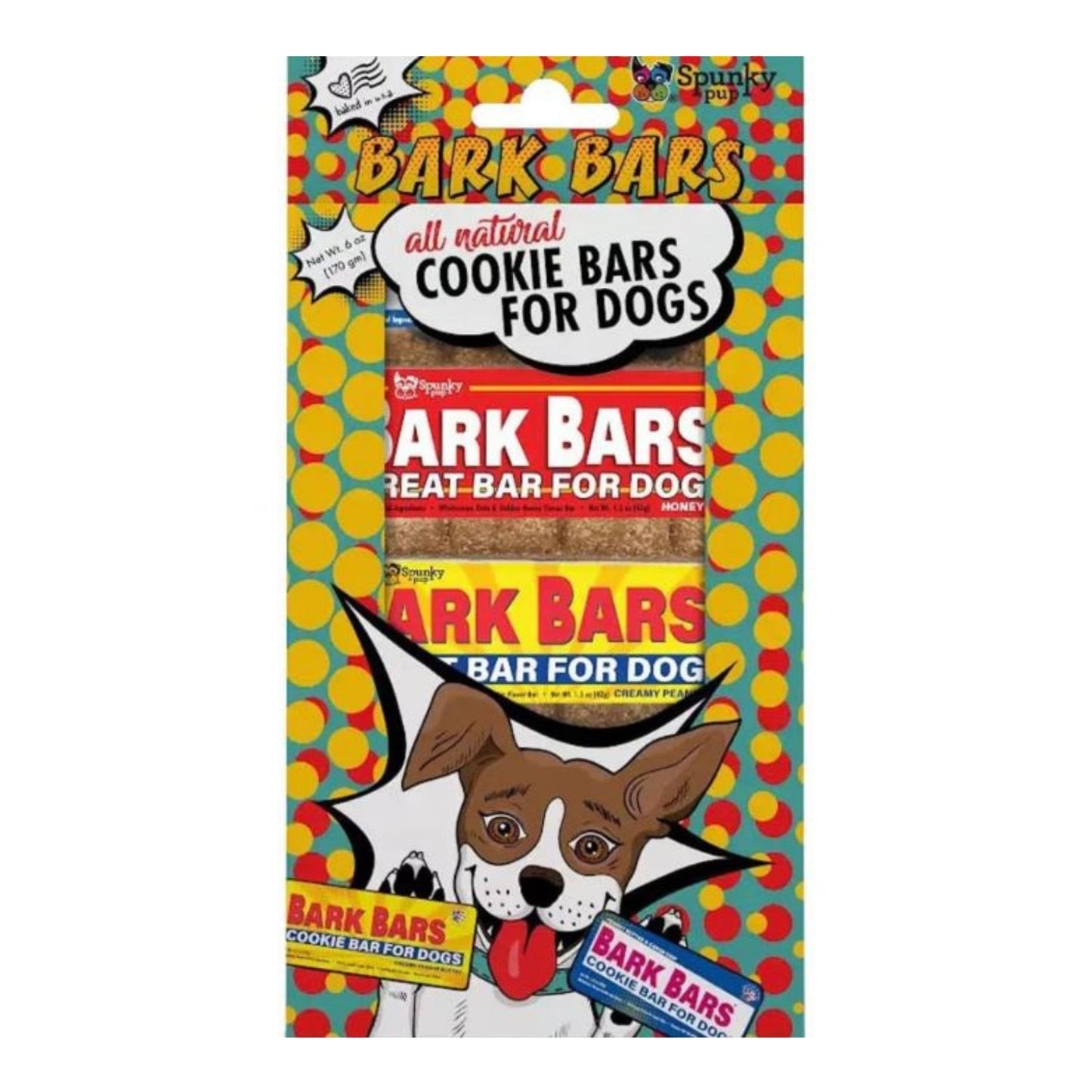 Spunky Pup Bark Bars Variety Pack 4 Pk- 6oz.