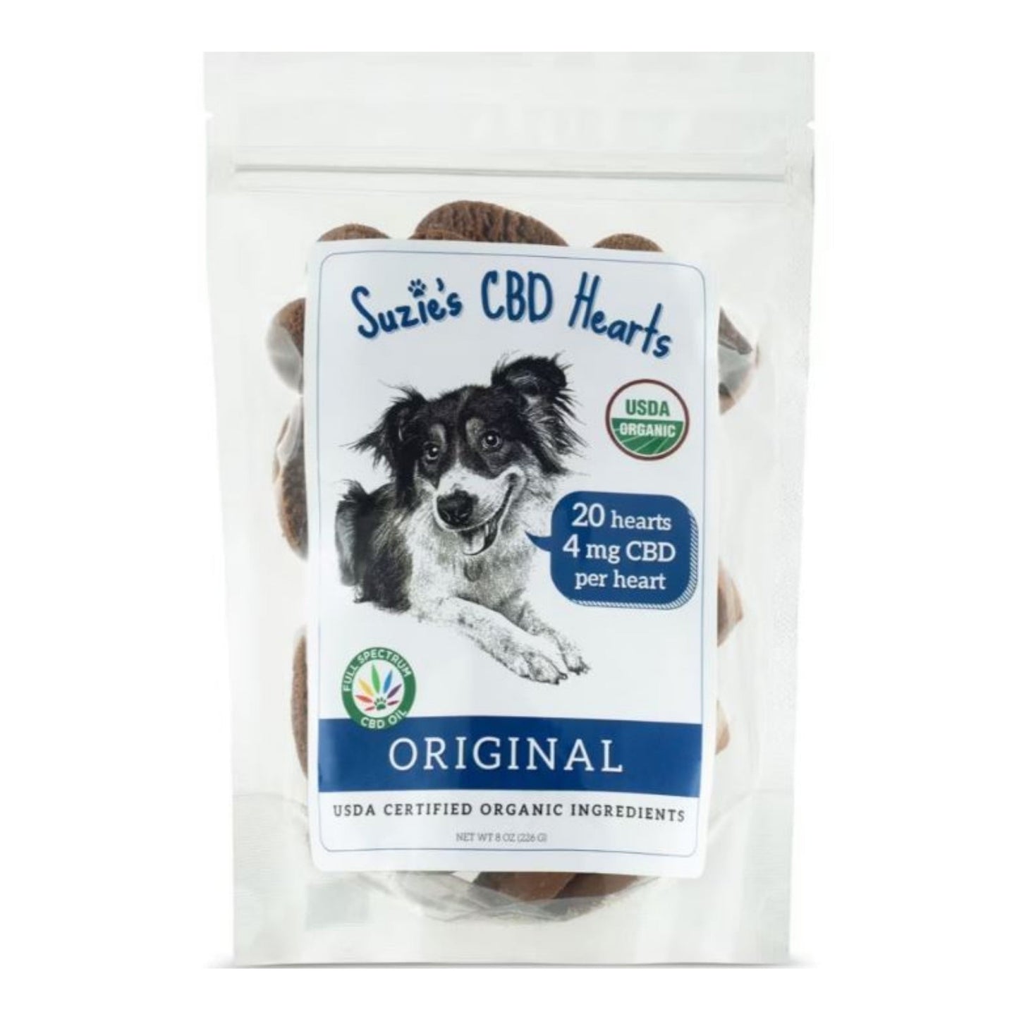 Suzie's CBD Hearts For Dogs Original 8oz.-4mg