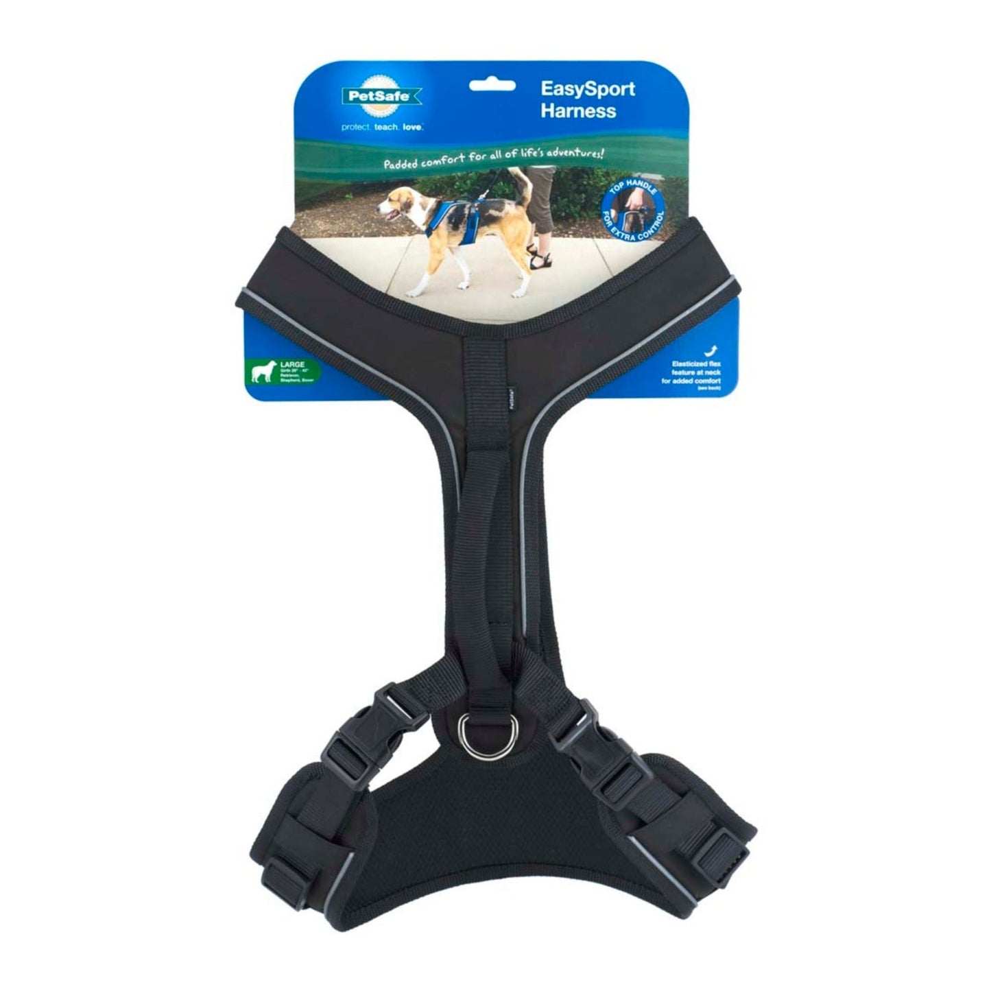 EasySport Comfortable Dog Harness Black 1ea/LG