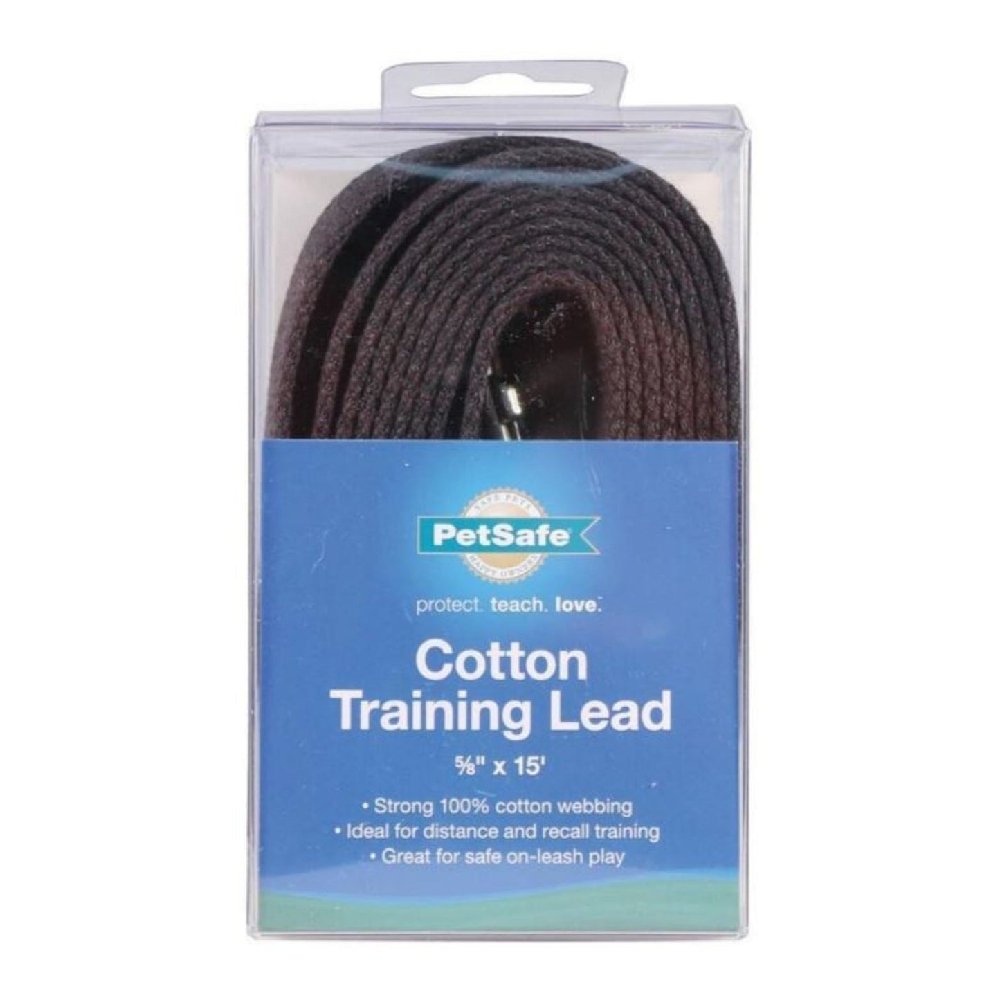 PetSafe Cotton Training Leash Black 1ea/5/8 In X 15 ft