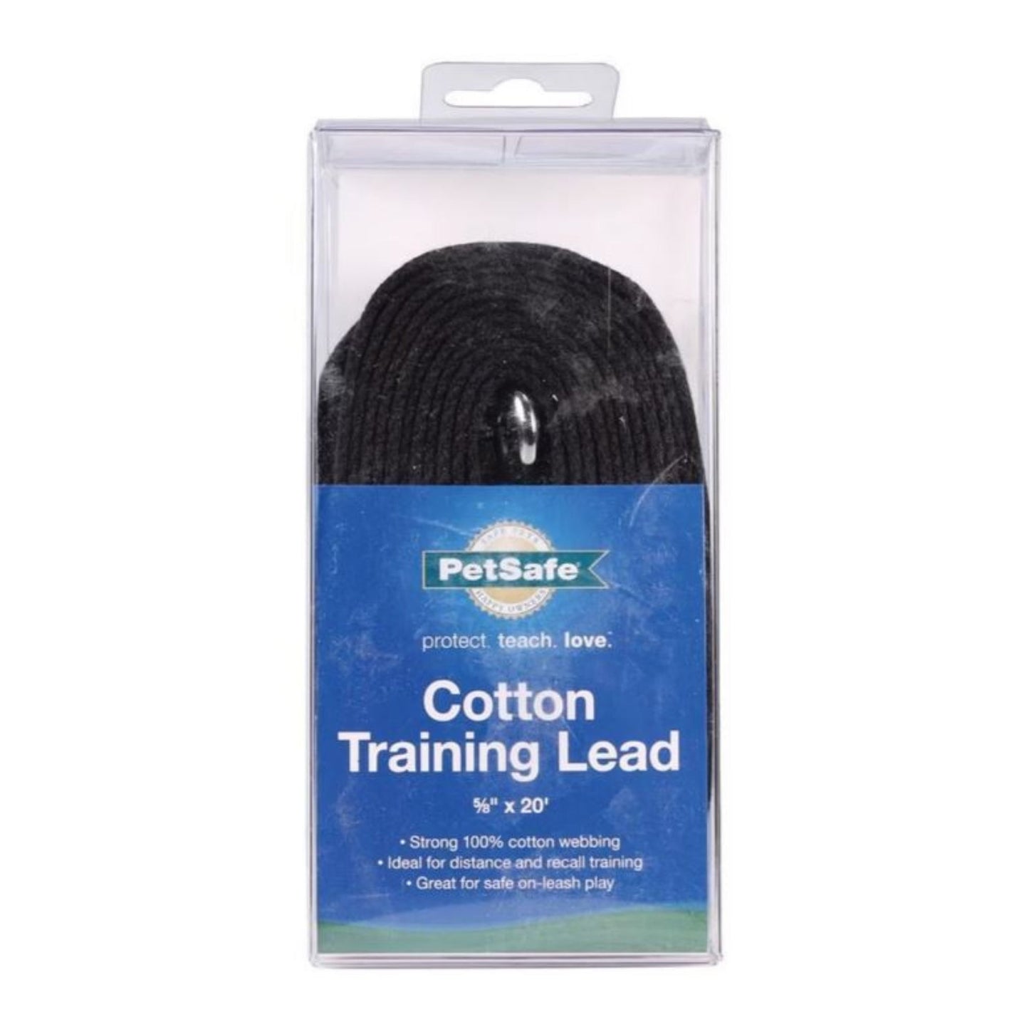 PetSafe Cotton Training Leash Black 1ea/5/8 In X 20 ft