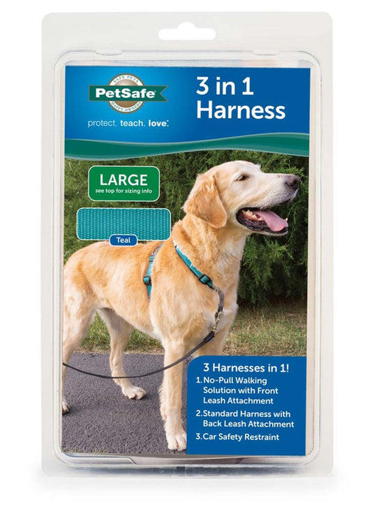 PetSafe 3in1 Dog Harness Teal 1ea/LG