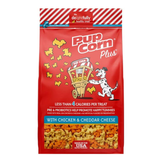 Pupcorn Plus Dog Treats Chicken/Cheddar Cheese 24.5oz.