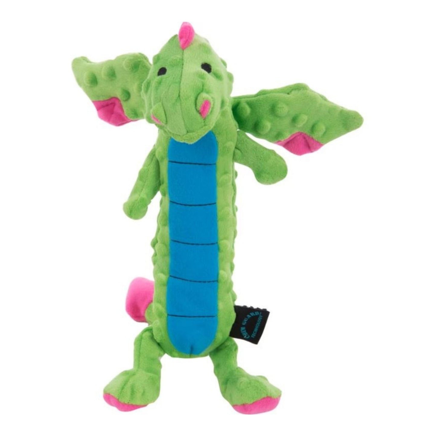 Godog Dragons Skinny Dog Toy Green Large