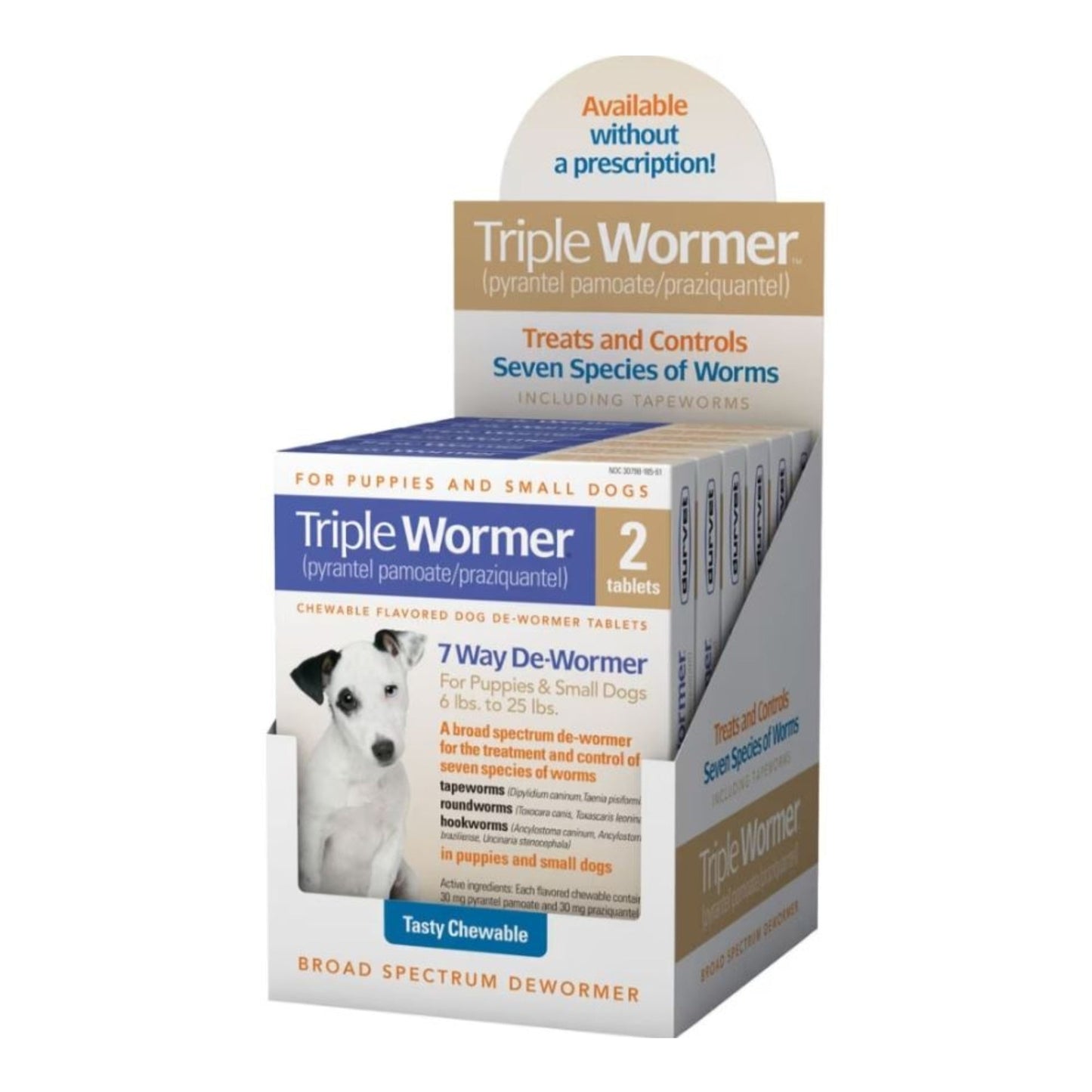 Durvet Triple Wormer For Puppies & Small Dogs 6-25 Lb-2 count