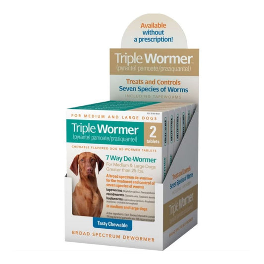 Durvet Triple Wormer For Medium & Large Dogs > 25 Lb-2 count