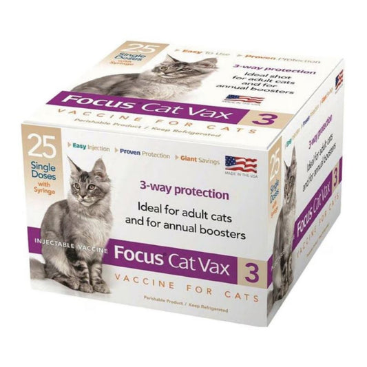 Focus Cat Vax 3 Vaccine with Syringe 1 Dose