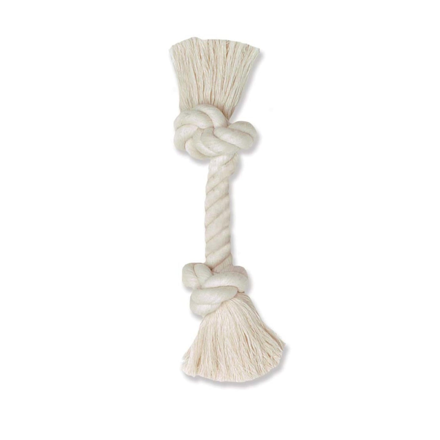 Mammoth Pet Products 100% Cotton Rope Bone Dog Toy White 1ea/9 in, SM