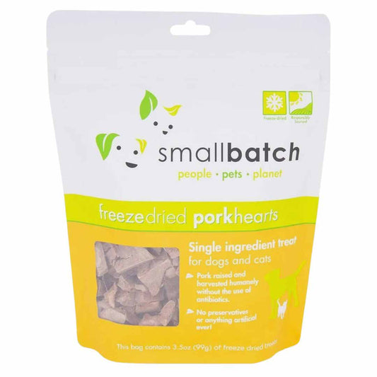 Small Batch Freeze Dried Pork Hearts - 3.5oz.