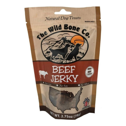 The Wild Bone Co. Natural Jerky Dog Treats Beef 2.75oz.